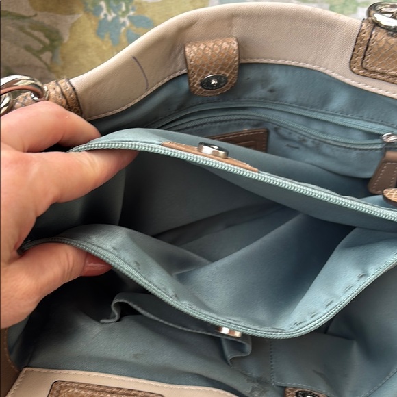 ⭐️  COACH Penelope ~Leather Top ~Turnlock Satchel Carryall Purse F16531 - Picture 3 of 10